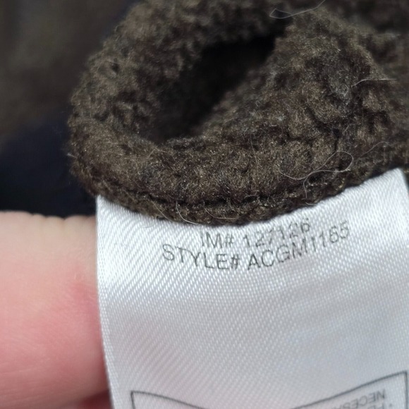 Vintage Nike ACG Sweater Mens Medium Brown Therma Fit 1/4 Zip Long Sleeve Hiking - Picture 7 of 11